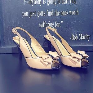 EUC Coach And Four Shoes Coach And Four Bow Slingback Peep Toe Sandals